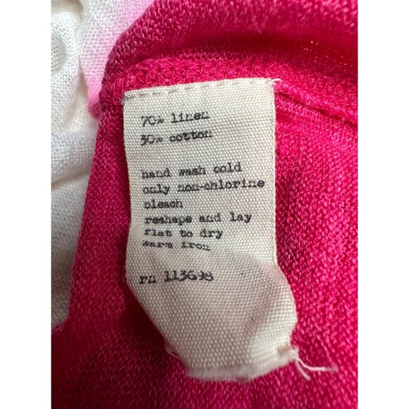 Anthropologie Pink White Ombre Knit Tank Top Linen Blend Y2K Fairy Grunge Small - Picture 5 of 10